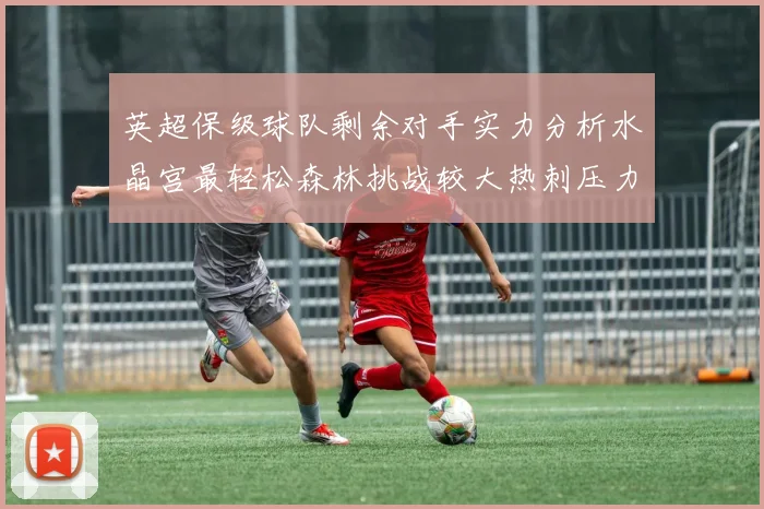 英超保级球队剩余对手实力分析水晶宫最轻松森林挑战较大热刺压力中等